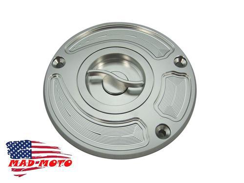 Mad moto kawasaki ninja zx10r 06-13 fuel cap / gas cap c silver color