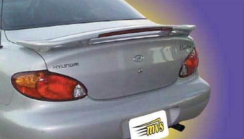 Mvs rear trunk spoiler for 1999-2000 hyundai elantra 4-dr. factory wing