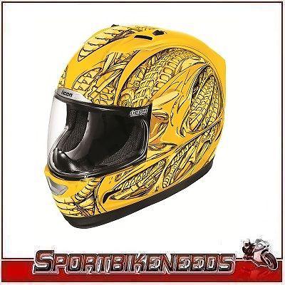 Icon alliance speedmetal yellow black helmet xxlarge 2x