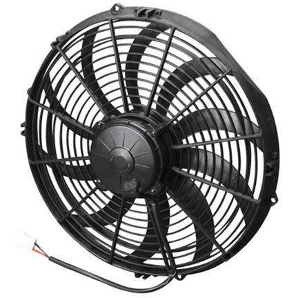 Spal 30102042 electric fan, 14 inch, pull style - curved blades