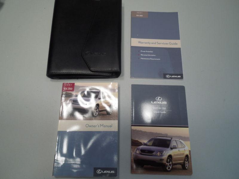 2007 lexus rx 350 owners manual set with  case 