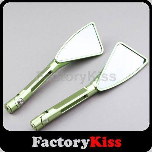 Gau heavy duty green aluminum rear view side mirrors fit-all-motorcycle