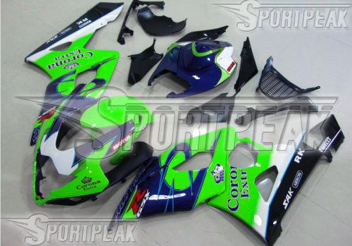 Fit suzuki 2005 2006 gsx-r gsxr 1000 k5 05 06 fairing abs bodywork green f61b37