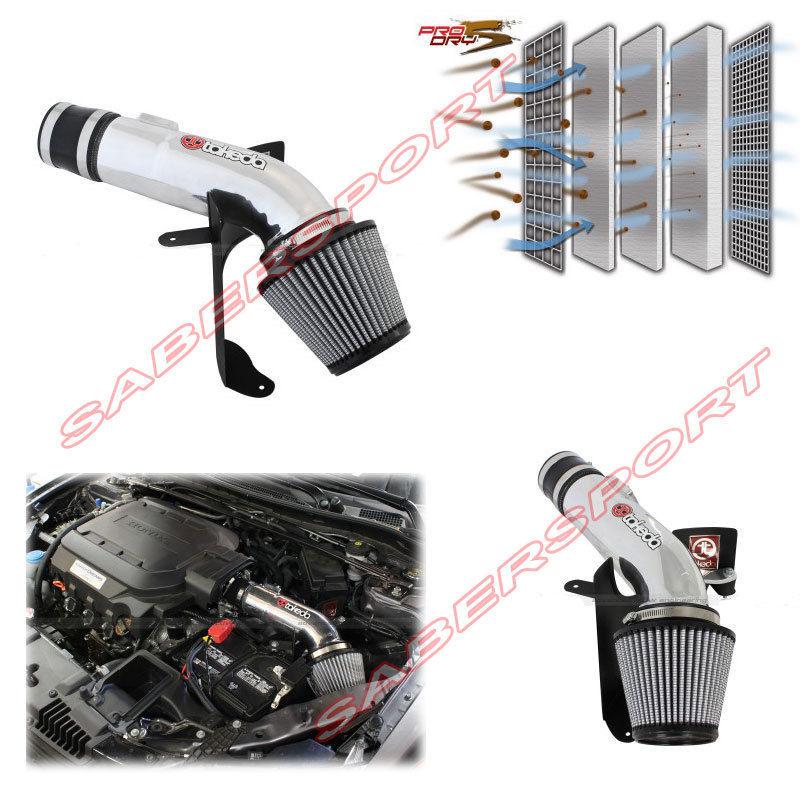 "in stock" afe takeda pro dry s intake kit 2013-2014 honda accord 3.5l v6 +17hp