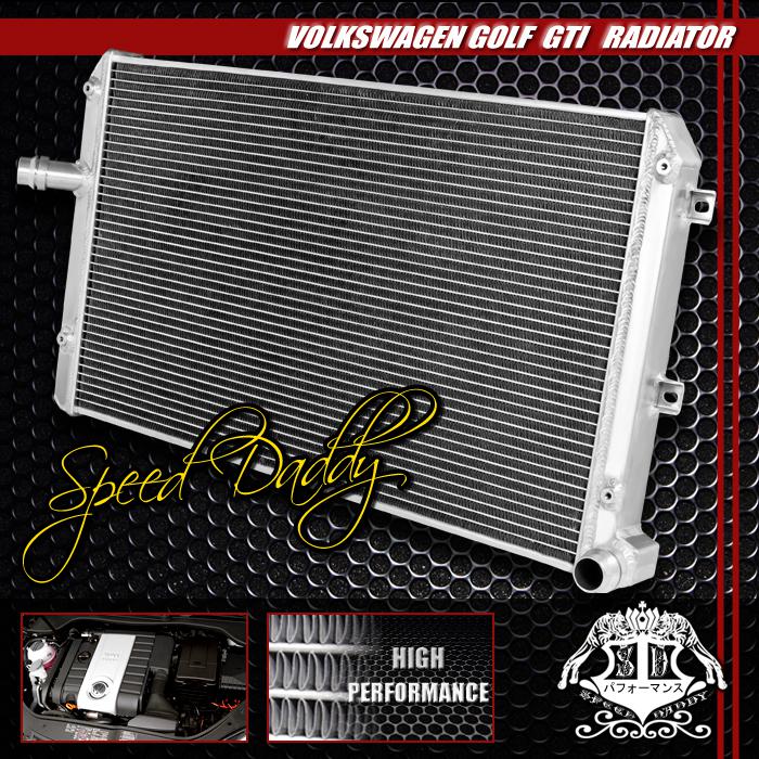 Dual core full aluminum race 2-row cooling radiator 06-10 vw golf gti/mk5/a5 mt 