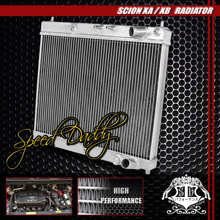 Dual core 2-row full aluminum racing radiator 04-07 scion xb bb 1nz/2nz-fe mt