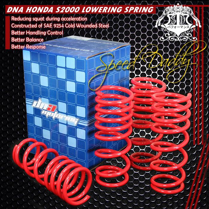1" drop suspension lowering spring springs 00-09 honda s2000 ap1 ap2 2.2/2.0 red