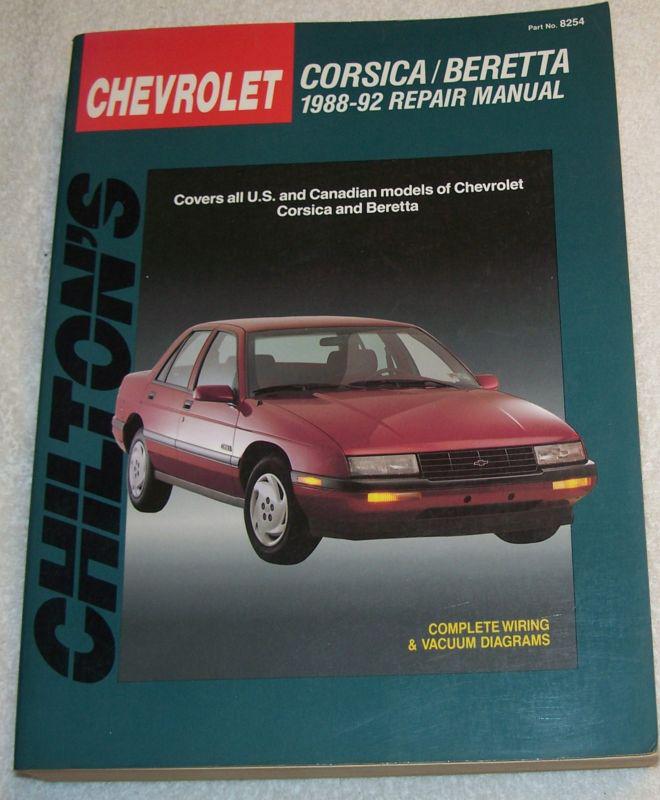 Chiltons 88 89 90 91 92  chevrolet corsica beretta  repair manual