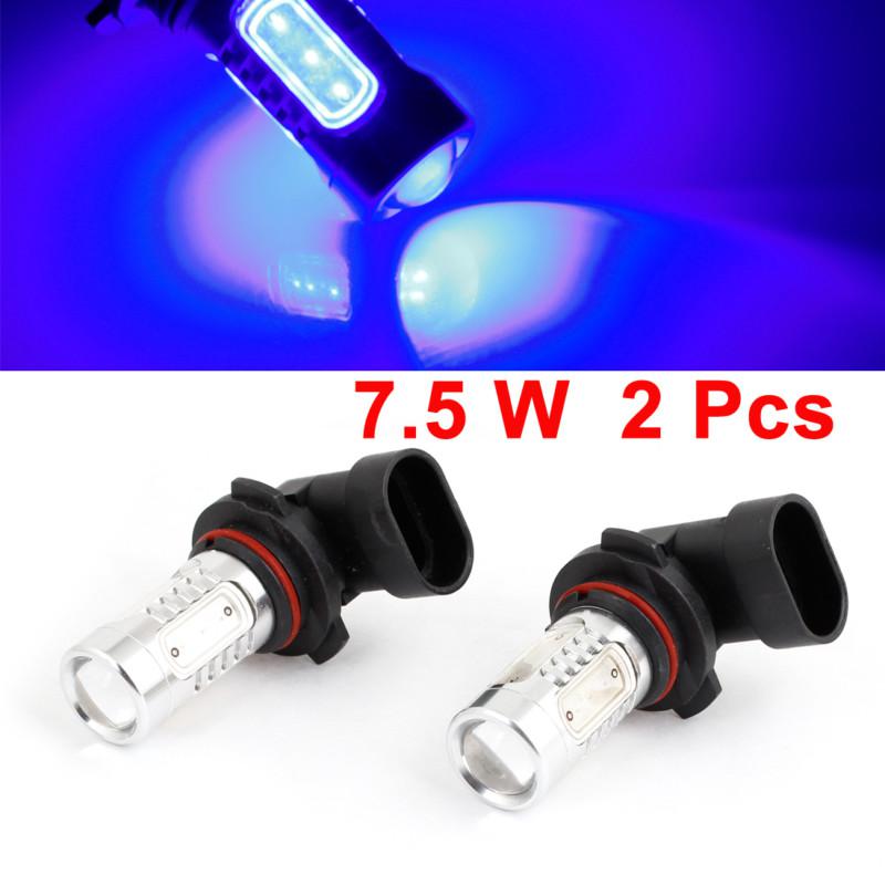 7.5w dc 12v auto car blue 5 smd led 9006 fog light head lamp bulb 2 pcs