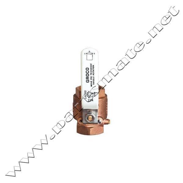 Groco ibv1250 full-flow in-line ball valve ibv series 1-1/4in bronze