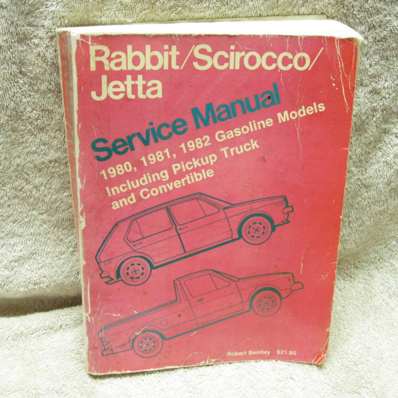 Volkswagen rabbit scirocco jetta service manual 1980 1981 1982 gasoline models