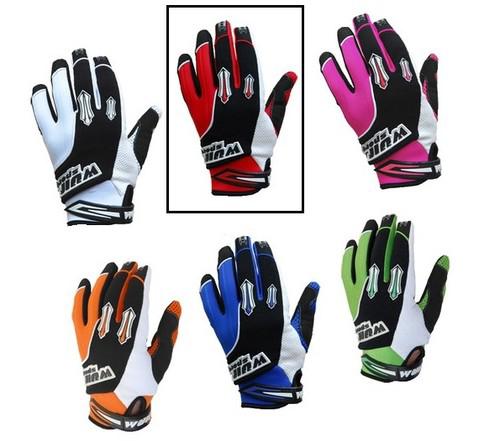 Wulfsport kids boys girls mx trials gloves red 3 - 5 year bmx cycle quad