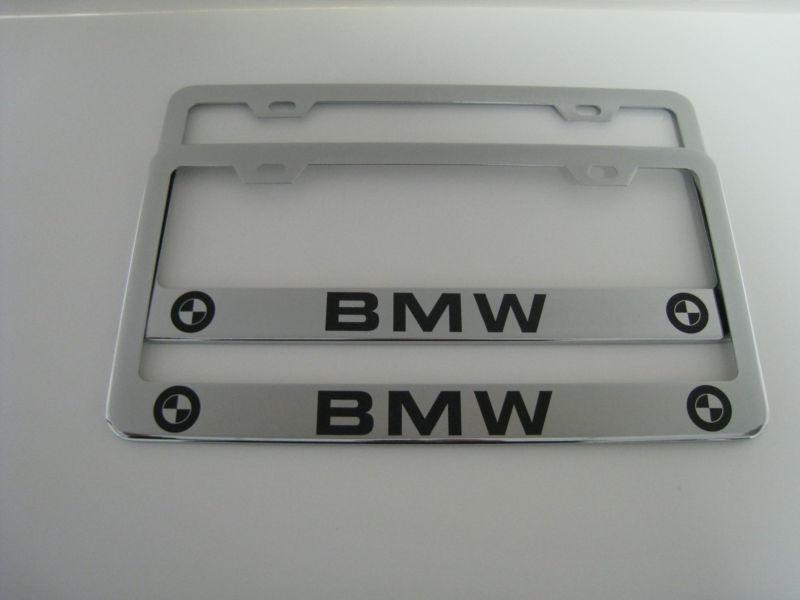 Two brand new chrome metal license plate frame - bmw l*