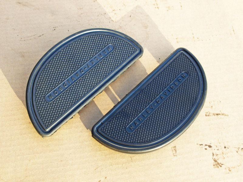 Oem harley half moon passenger footboard inserts touring softail dyna