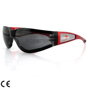 Bobster shield ii sunglasses - red frame, smoke lens