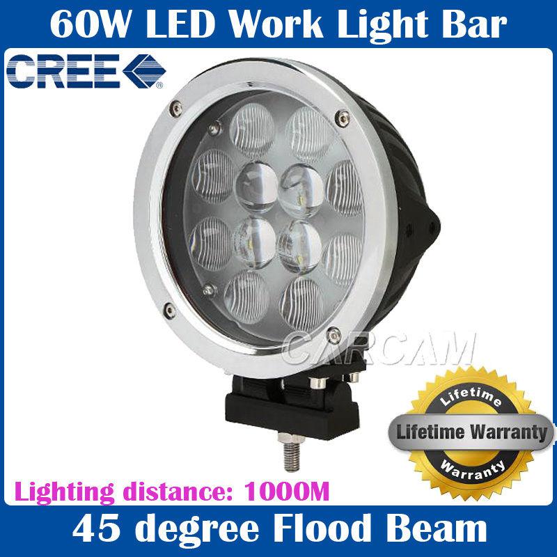 60w 12pcs* 5w cree led work light flood offroad car jeep suv boat truck 4x4 lamp