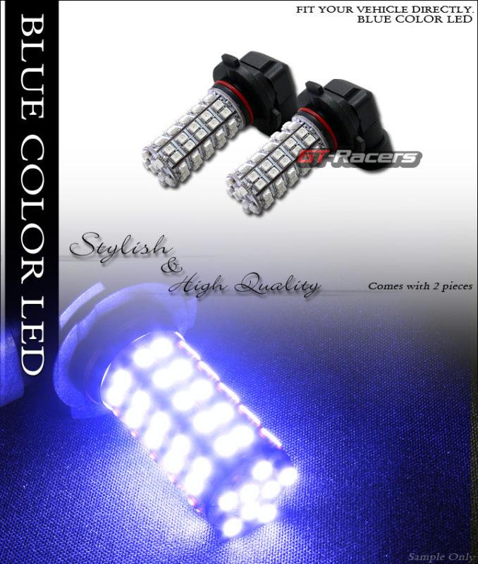 2x blue 9005/hb3/h10 68x smd led bumper fog/driving light bulbs 9040 9145 new