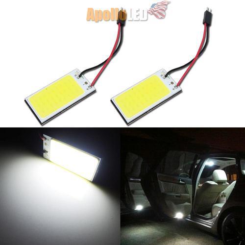 2x xenon white t10 168 c5w 2821 led panel replacement door dome map lights #26