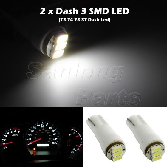 T5 wedge 3-smd 5050 led dashboard instrument panel light 37 70 73 74 85 86