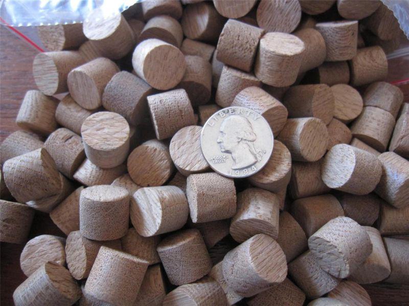 (200) 5/8" oak hardwood chamfered wood deck plugs