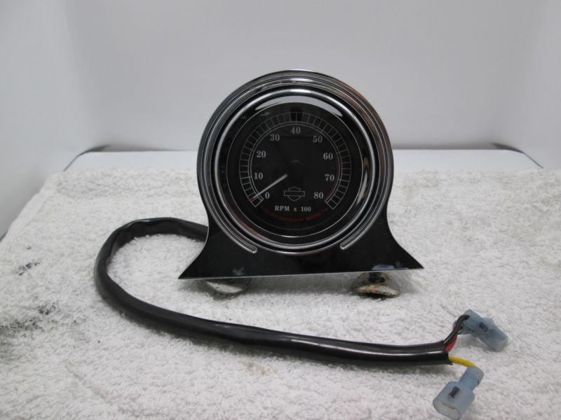 Used harley davidson 3" tach chrome w/ mount tachometer bracket xl flh fxst fx