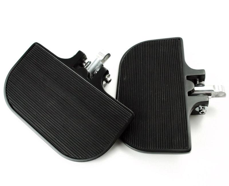 Black mini-floorboards footrests footpegs harley softail dyna sportster 