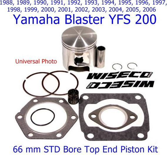 1988-2006 yamaha blaster 200 wiseco 66 mm std bore top end piston kit 