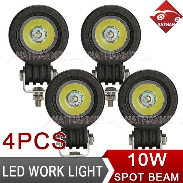 4pcs 10w led work light bar offroad suv suv car truck mine spot pencil beam lamp