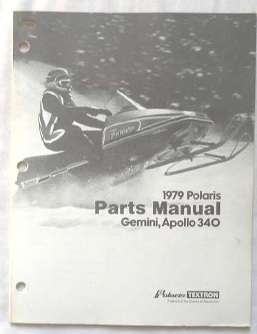 1979 polaris gemini and apollo 340 snowmobile  parts catalog book original