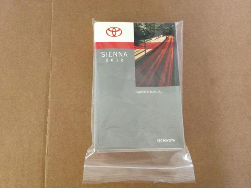 2012 toyota sienna owners manual in great condition