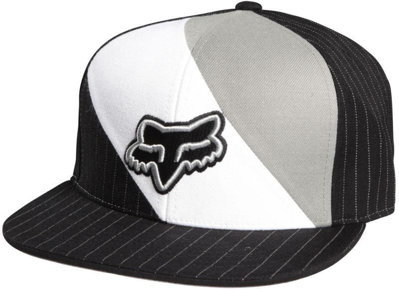 Fox nullifier black fitted hat motocross cap hats mx 2014 white grey