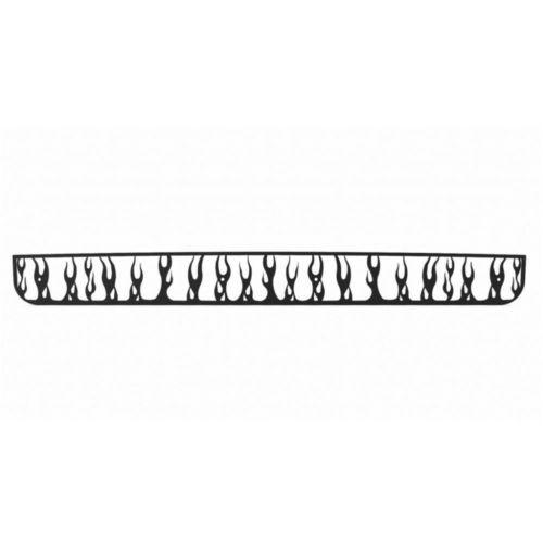 Hummer h3 05-09 black horizontal flame front metal grille trim cover insert