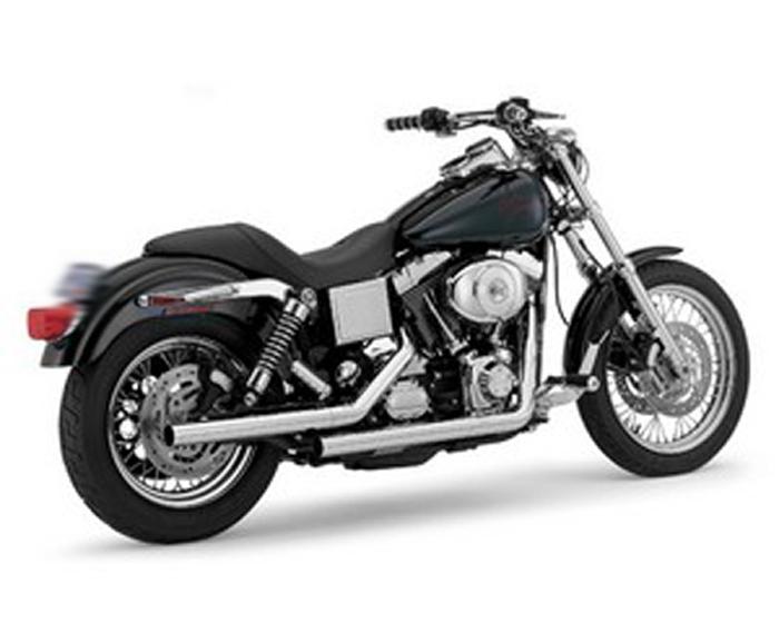 Vance & hines straightshots exhaust full system chrome for harley fx 06-10