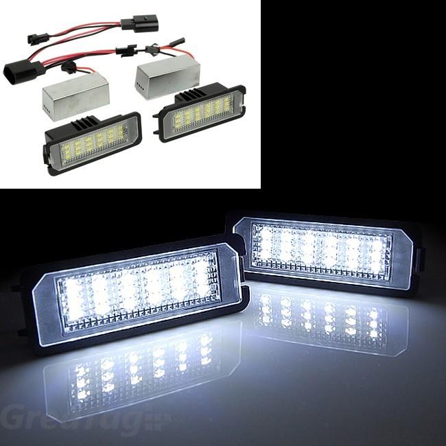 Vw golf gti mk6 09 10 11 12 6000k 18 smd led license plate light lamp white