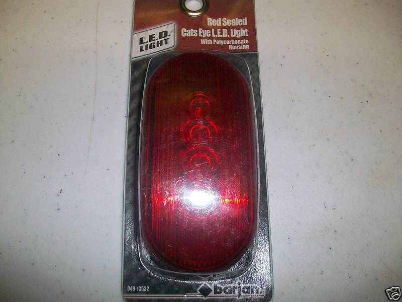 4" x 2" red cats eye sealed 10 l.e.d's led light new