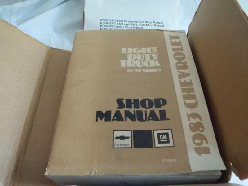 1983 chevy light duty truck 10-30 series shop manual (st-330-83) fold out diagra