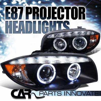 Bmw 07-13 e82/e88 coupe/ convertible e87 1-series halo black proj headlights