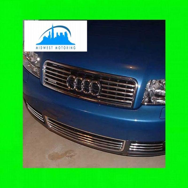 2002-2005 audi a4 a6 a8 chrome trim for upper grill grille 5yr wrnty b6 c5 d3