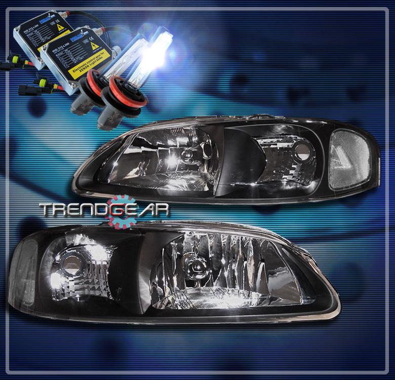 00-03 nissan sentra crystal headlight+hid lamp jdm black 01 02 gxe se xe ca se-r