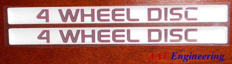 1980 1981 trans am  formula 4 wheel disc 3d door handle decal emblem inserts 