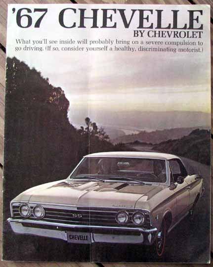 Rare original 1967 chevrolet chevelle dealer brochure l@@k #b271