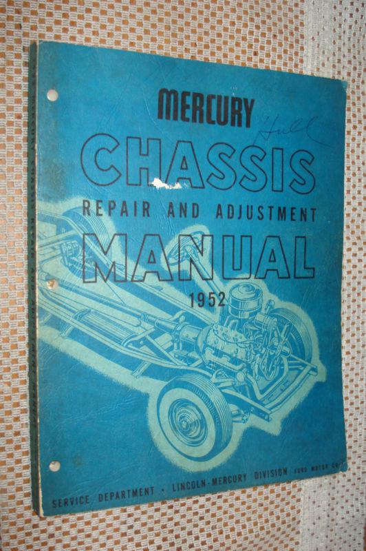 1952 mercury shop manual original chassis service book nice nr