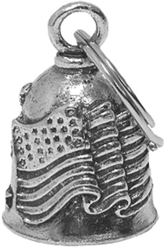 Old glory us flag motorcycle guardian bell pewter new