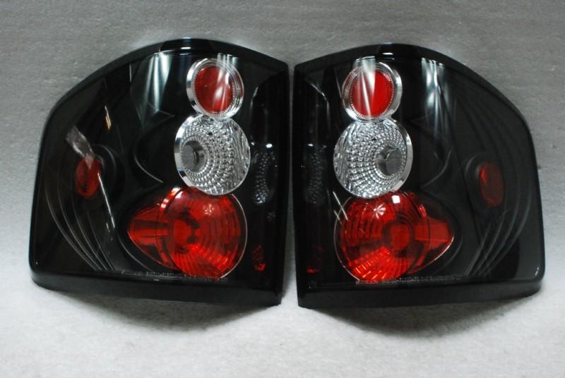 04-08 ford f150 pickup truck flareside body black tail brake lights lamps pair