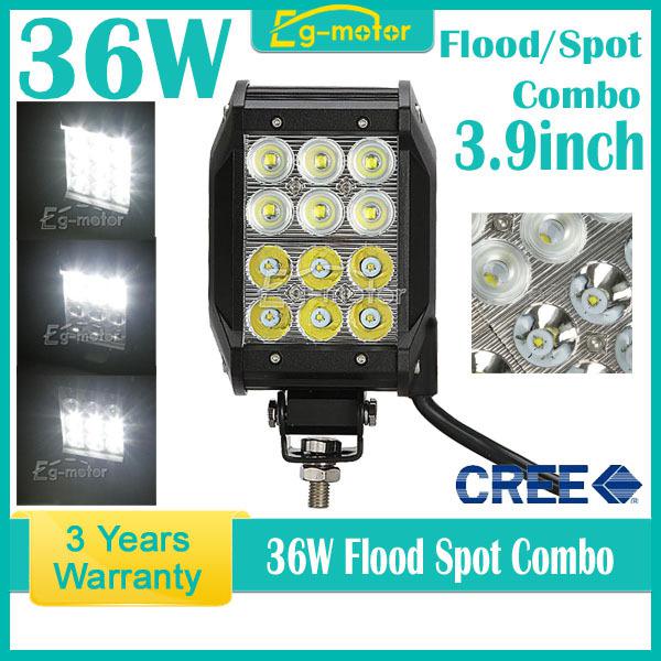 36w led work light spot flood beam adjust offroad car truck boat atv 4wd lamp