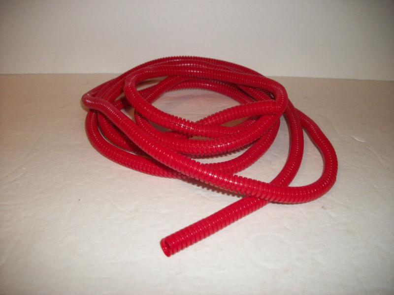 Red split wire cover 1/4"x10' hose covering cable pwc atv motorcycles hose