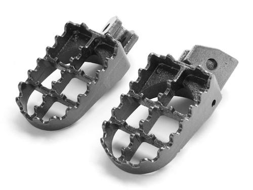 Motocross mx black foot pegs pair dirt bike footrests for 1993-2001 suzuki rm80