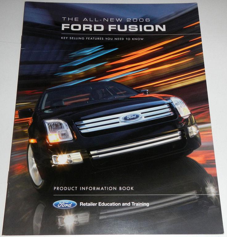 2006 ford fusion product information book brochure retailer education & training