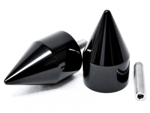 Black spike bar ends hand grip handlebar end caps for 2003-2006 kawasaki z1000