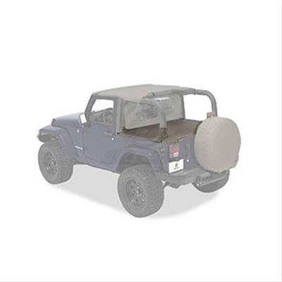 Bestop soft top duster deck cover polymer cloth khaki diamond each wrangler jk